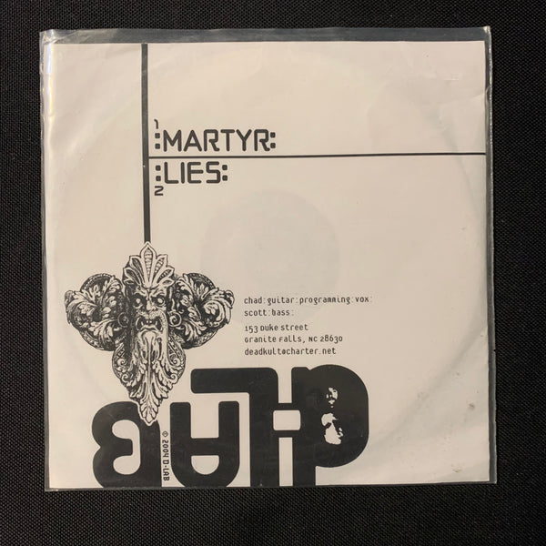 CD D-Lab 'Martyr/Lies' (2004) 2-song demo industrial metal ex-Seven Foot Spleen