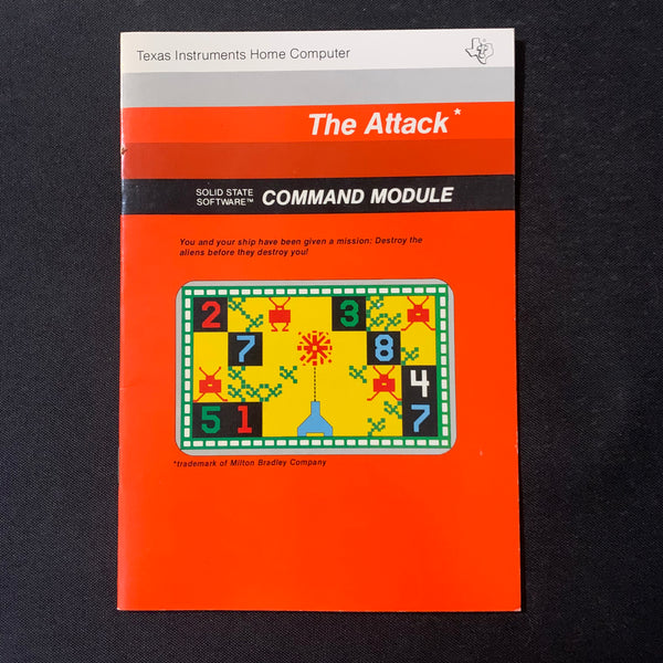 TI 99/4A The Attack (old style) instruction manual only Texas Instrume ...