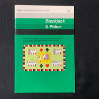 TI 99/4A Blackjack and Poker (old style) instruction manual only Texas Instruments