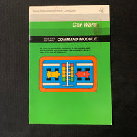 TI 99/4A Car Wars (old style) instruction manual only Texas Instruments