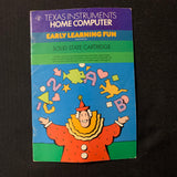 TI 99/4A Early Learning Fun (new style) instruction manual only Texas Instruments