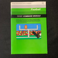 TI 99/4A Football (old style) instruction manual only Texas Instruments