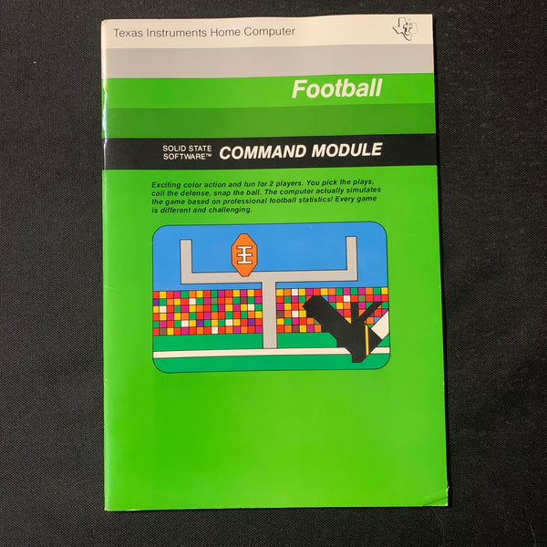 TI 99/4A Football (old style) instruction manual only Texas Instrument ...