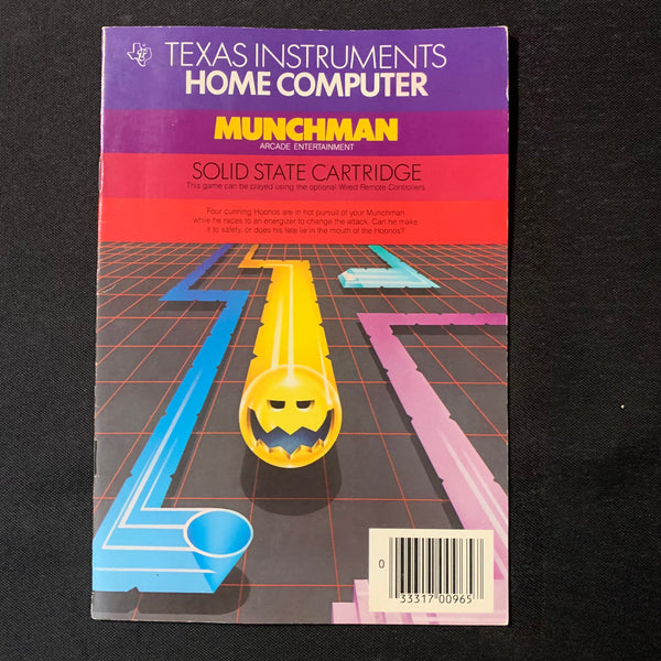 TI 99/4A Munch Man Munchman (new style) instruction manual only Texas Instruments