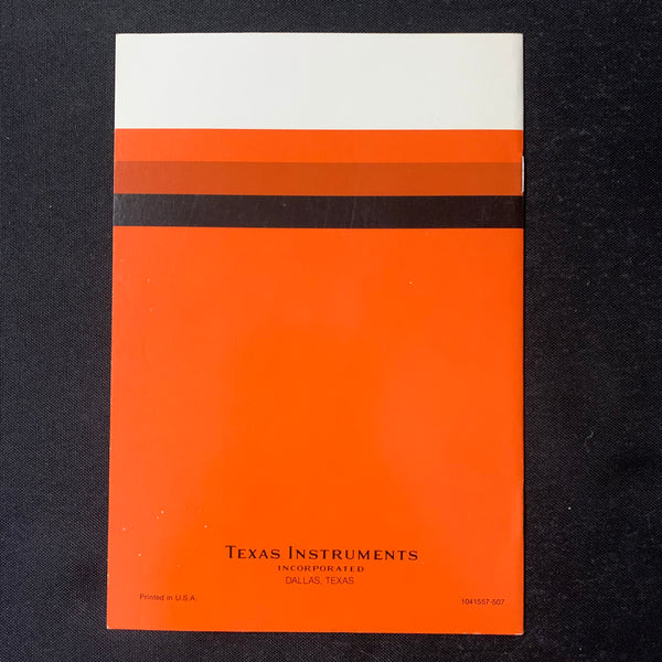 TI 99/4A Teach Yourself BASIC (old style) instruction manual only Texa ...