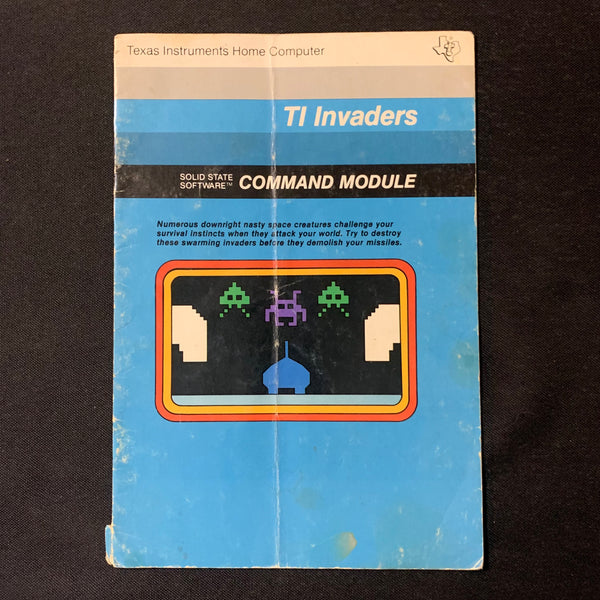 TI 99/4A TI Invaders (old style) instruction manual only Texas Instrum ...