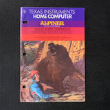 TI 99/4A Alpiner instruction manual only Texas Instruments