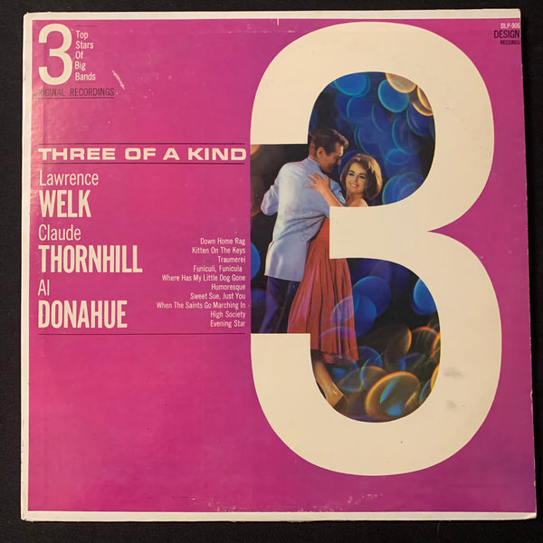 LP Lawrence Welk, Claude Thornhill, Al Donahue '3 of a Kind' VG/VG easy listening vinyl record