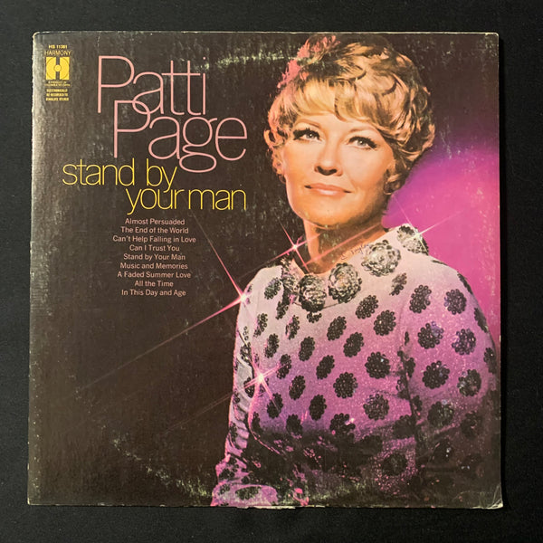 LP Patti Page 'Stand By Your Man' (1970) VG/VG country pop vinyl record