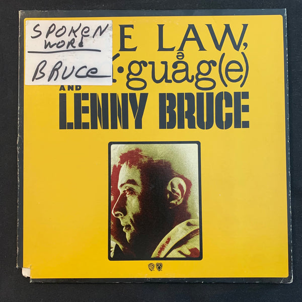 LP Lenny Bruce 'The Law, Language and Lenny Bruce' (1974) VG+/VG spoken word comedy vinyl record