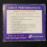 CD Fifth Third Bank Great Performances Mozart, Vivaldi, Liszt, Pieczonka, Beethoven, Bach