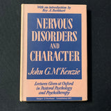 BOOK John G. McKenzie 'Nervous Disorders and Character' psychology lectures 1947