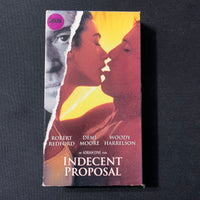 VHS Indecent Proposal (1993) Robert Redford, Demi Moore, Woody Harrelson