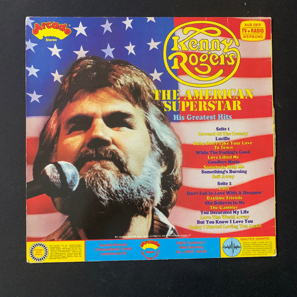 LP Kenny Rogers 'American Superstar' German pressing vinyl record VG+/VG+ country pop