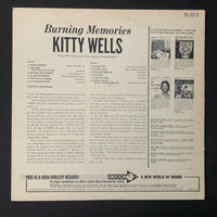 LP Kitty Wells 'Burning Memories' (1965) VG+/VG+ classic country vinyl