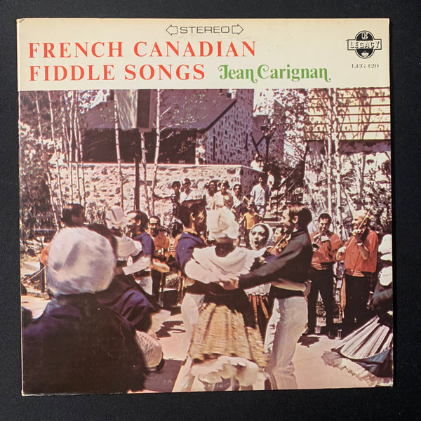 LP Jean Carignan 'French Canadian Fiddle Songs' (1975) traditional folk music VG+/VG+