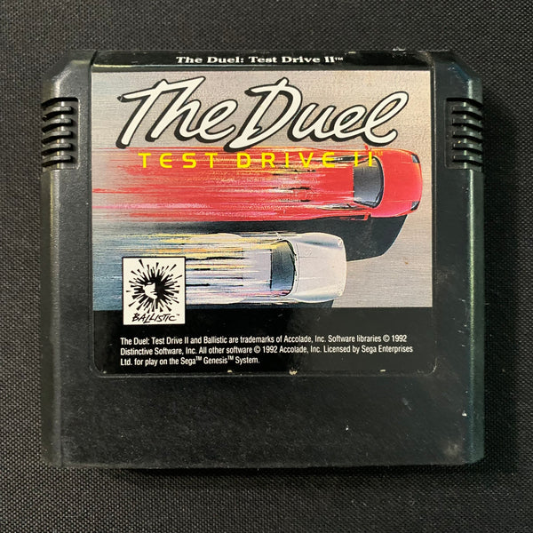 SEGA GENESIS The Duel: Test Drive II tested video game cartridge Accolade 1992
