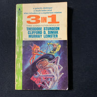 BOOK Leo Margulies (ed) 'Three In One' (1963) PB science fiction Simak, Sturgeon, Leinster