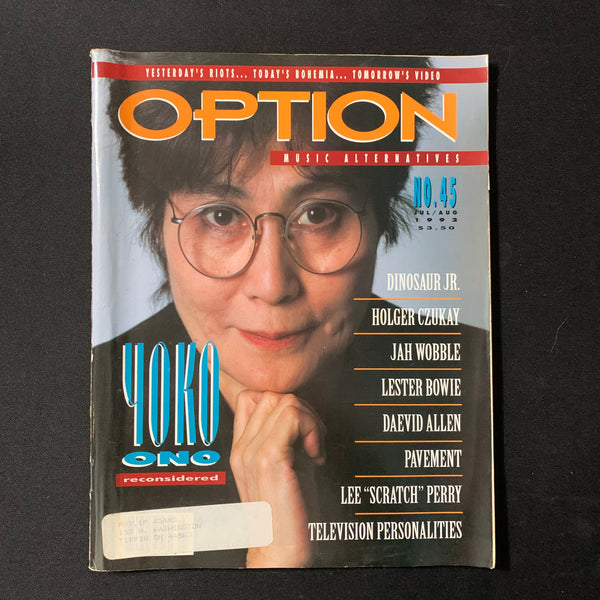 MAGAZINE Option #45 Jul/Aug 1992 Yoko Ono, Dinosaur Jr, Holger Czukay, Jah Wobble