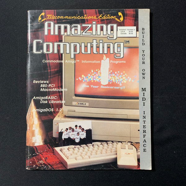 MAGAZINE Amazing Computing Vol 2 No 2 1986 early Commodore Amiga AmigaBASIC