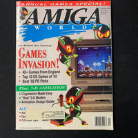 MAGAZINE Amiga World December 1992 import games claymation animation Commodore