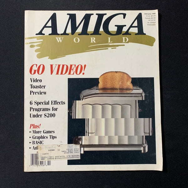 MAGAZINE Amiga World February 1989 Commodore video toaster special effects