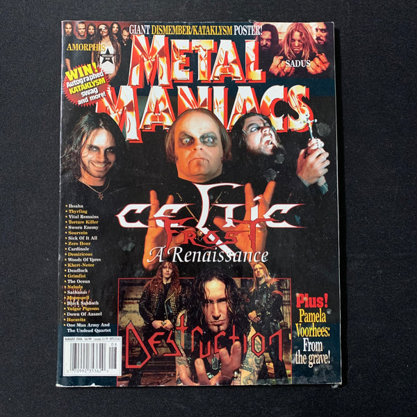 MAGAZINE Metal Maniacs Aug 2006 Celtic Frost, Amorphis, Sadus, Destruction