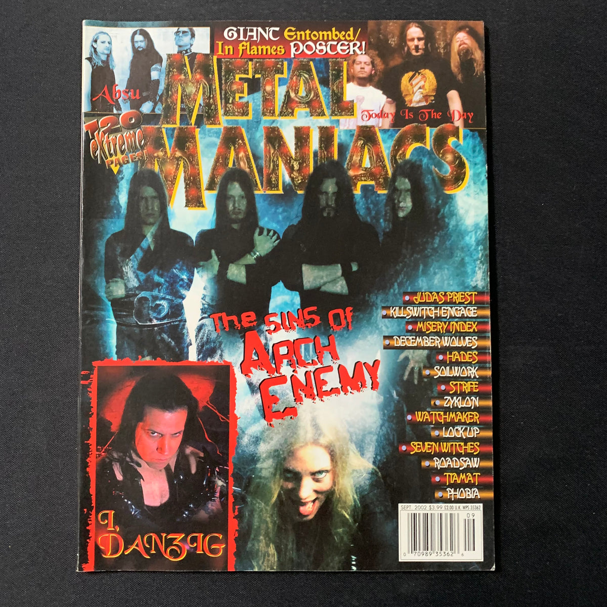 MAGAZINE Metal Maniacs Sep 2002 Arch Enemy, Danzig, Absu, Today Is the ...
