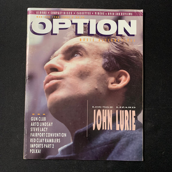 MAGAZINE Option Mar/Apr 1988 John Lurie, Gun Club, Arto Lindsay, Fairport Convention