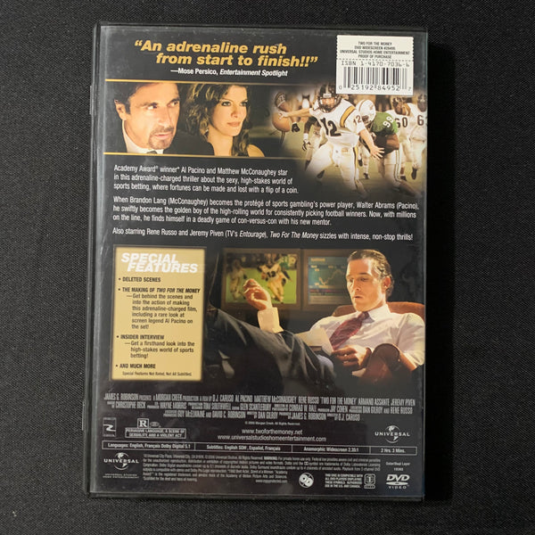 DVD Two For the Money (2006) Al Pacino, Matthew MaConaughey, Rene Russ