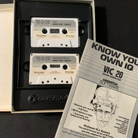 COMMODORE VIC 20 Know Your Own IQ tested cassette software complete boxed tests