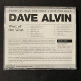 CD Dave Alvin 'West of the West' (2006) roots Americana Yep Roc rare promo