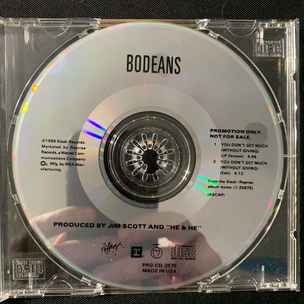 CD BoDeans 'You Don't Get Much (Without Giving)' (1989) rare radio DJ promo single
