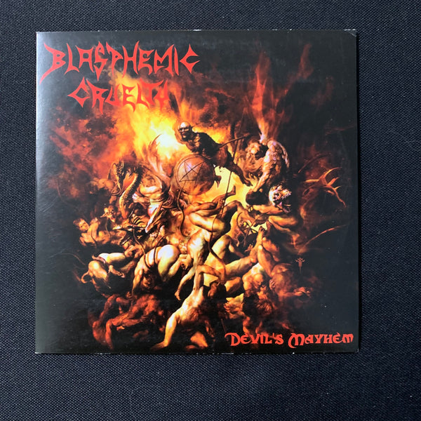 CD Blasphemic Cruelty 'Devil's Mayhem' (2008) US black metal promo sleeve Osmose