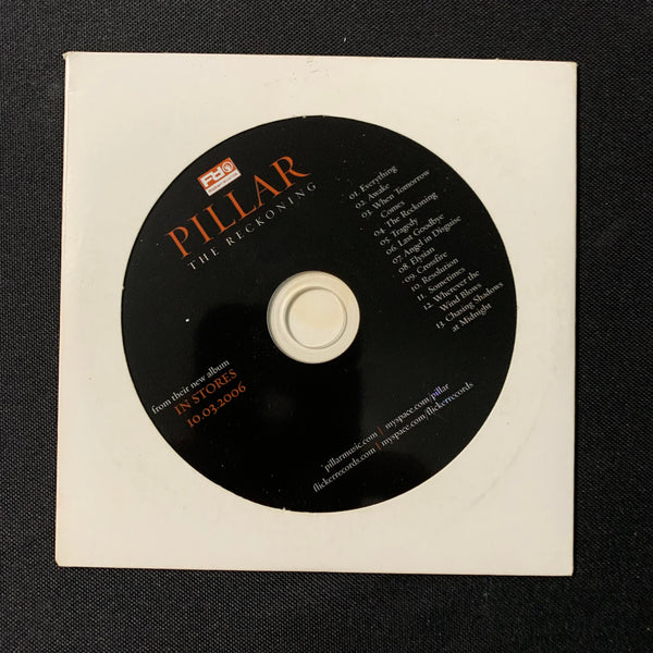 CD Pillar 'The Reckoning' (2006) advance DJ radio promo sleeve Christian hard rock