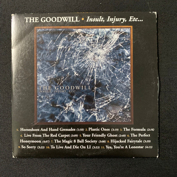CD The Goodwill 'Insult Injury Etc' (2005) melodic pop punk advance promo sleeve
