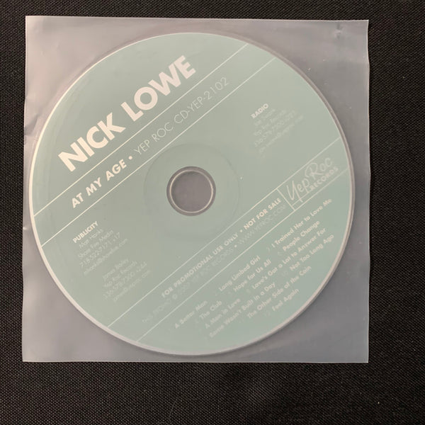 CD Nick Lowe 'At My Age' (2007) Yep Roc promo no inserts