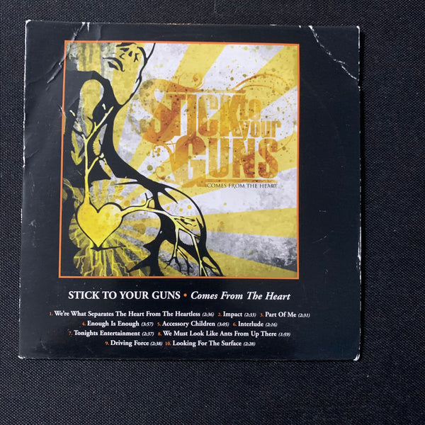 CD Stick To Your Guns 'Comes From the Heart' (2008) melodic hardcore advance promo
