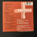 CD Robb McCormick/Some Guy Named Robb 'Previous/Preview' sampler (2007) 20trks