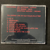 CD Joe Satriani 'San Francisco 1987' live recording Stu Hamm Jonathan Mover