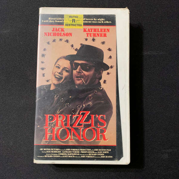 VHS Prizzi's Honor (1985) Jack Nicholson, Kathleen Turner, mob romantic comedy