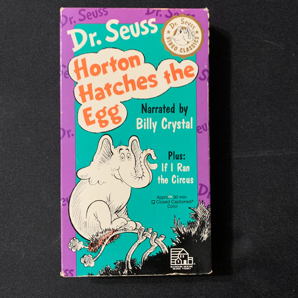 VHS Horton Hatches the Egg (1992) Dr. Seuss Video Classics Billy Crystal 30 min