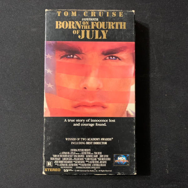 VHS Born On the Fourth of July (1989) Tom Cruise, Kyra Sedgwick, Oliver Stone