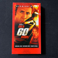 VHS Gone In 60 Seconds (2000) Nicolas Cage, Angelina Jolie, Giovanni Ribisi