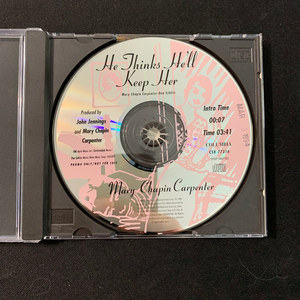 CD Mary Chapin Carpenter 'He Thinks He'll Keep Her' (1993) 1trk promo DJ radio single