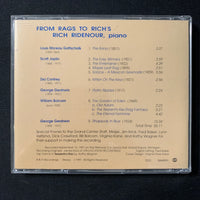 CD Rich Ridenour 'From Rags To Rich's' (1991) ragtime piano Gershwin Scott Joplin