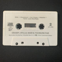 CASSETTE Crosby Stills Nash and Young 'So Far' (1974) Ohio, Woodstock, Teach Your Children