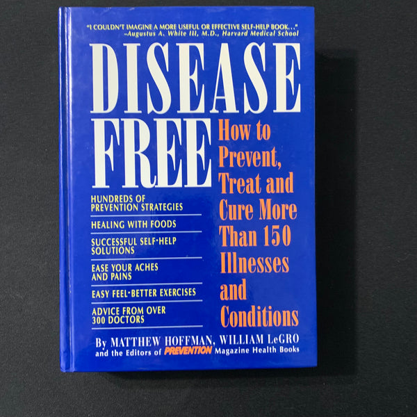BOOK Matthew Hoffman/William LeGro 'Disease Free' (1993) HC illness prevention