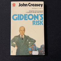 BOOK John Creasey J.J. Marric 'Gideon's Risk' (1975) UK PB Scotland Yard mystery