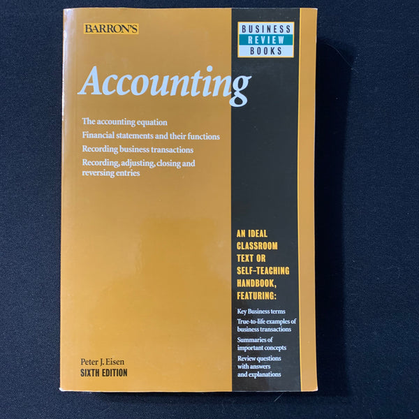 BOOK Barron's Accounting (2013) 6th edition Peter J. Eisen